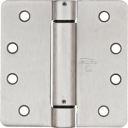 National 4 In. Satin Nickel 5/8 In. Radius Spring Door Hinge N351023